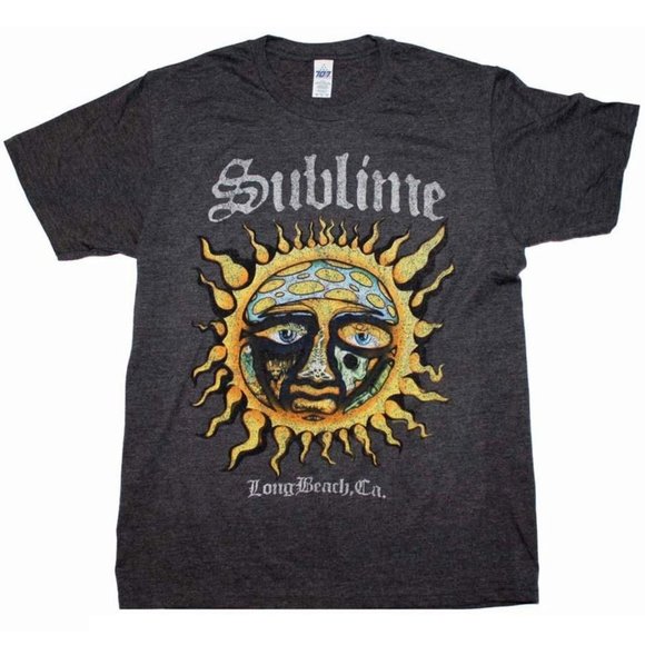 Sublime Stamp Logo Logn Beach ska punk rock Official T-Shirt M NWT - Picture 2 of 3